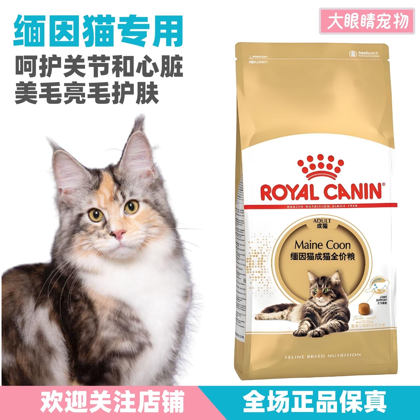 皇家猫粮缅因专用营养美毛护关节