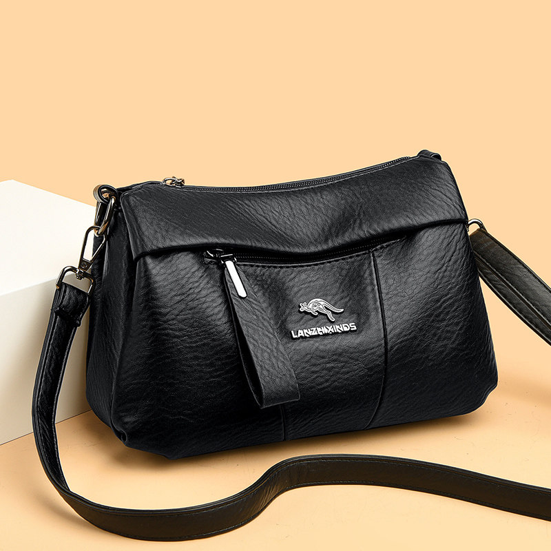 真皮女包包2025新款中年大气软皮单肩妈妈包时尚百搭高级感斜挎包