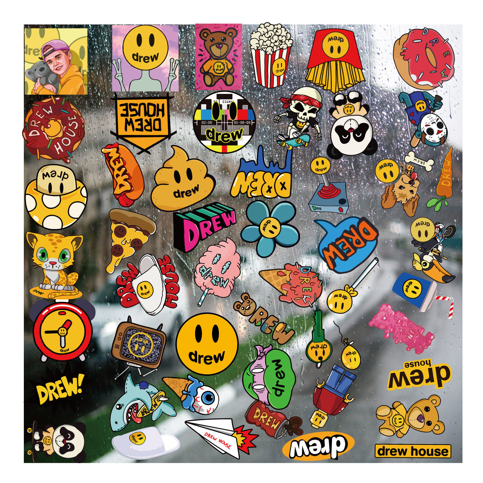 uv转印贴卡通套图水晶标签