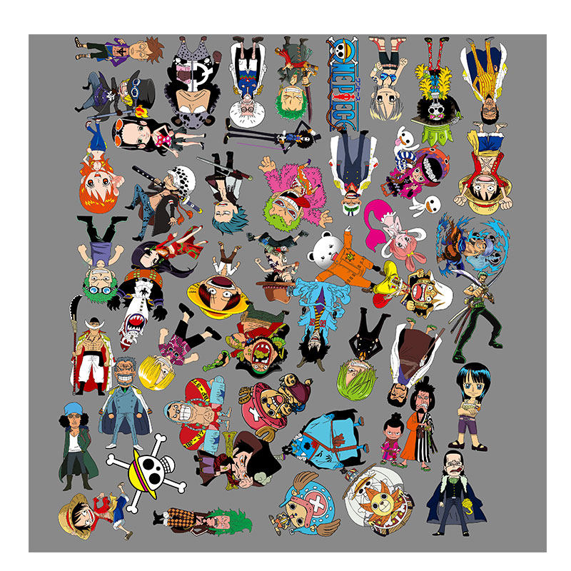 日漫海贼王UV转印贴个性水晶标签户外防水头盔拉杆箱装饰图案贴