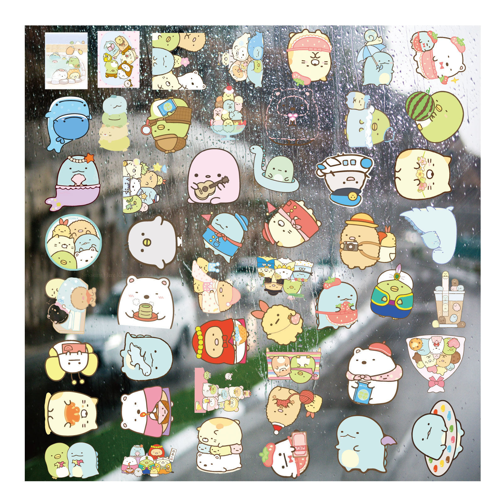 角落生物uv转印贴 动漫套图水晶标签户外防嗮头盔汽车装饰贴纸