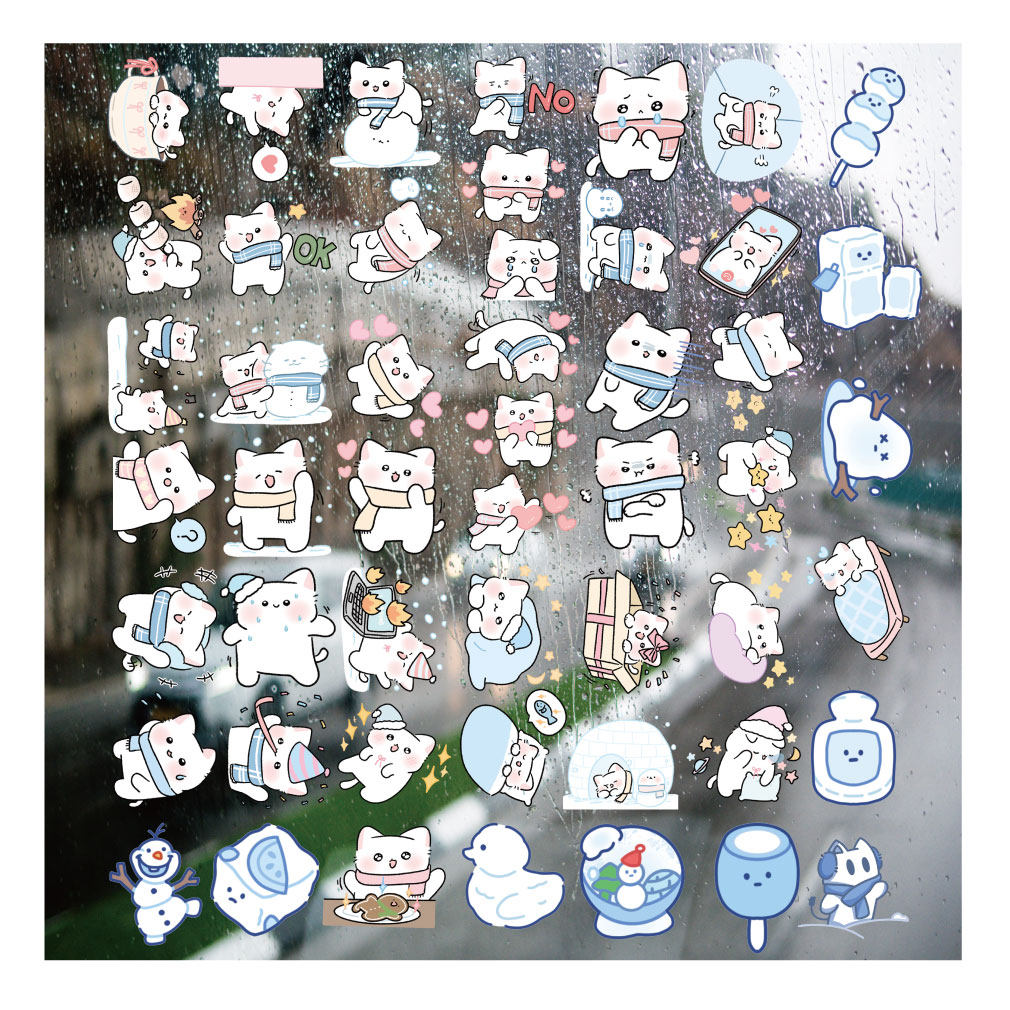 冬季软萌围脖猫咪UV转印贴个性水晶标签户外防水拉杆装饰图案贴纸,文具电教/文化用品/商务用品,贴纸/立体贴纸,淘宝优惠券,粉丝福利购,淘宝优惠卷