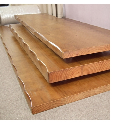 定制实木办公会议桌原木板松木榆木飘窗面板吧台台面桌板隔板定做