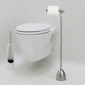 UMBRA卫生间纸巾架卷纸架落地式 免打孔卷纸架子 厕纸架别墅置地式