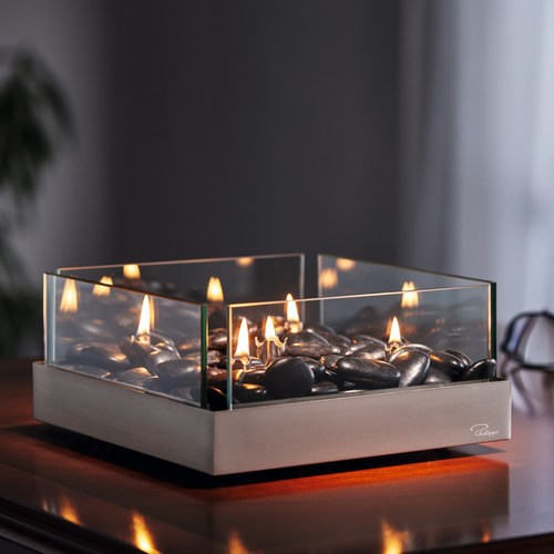 北欧浪漫烛光晚餐真火壁炉摆件