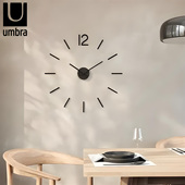 加拿大umbra创意个性 客厅现代简约静音超大号林克挂钟 墙壁时钟