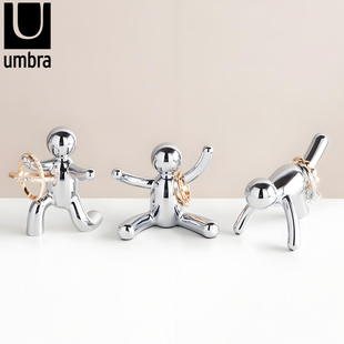 UMBRA创意伙伴首饰架 卡通动物猫咪天鹅小狗戒指托桌面迷你小摆件