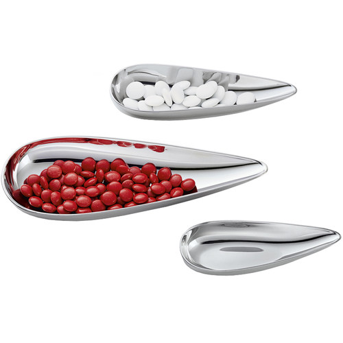 不锈钢点心盘小吃碟高档三件套装