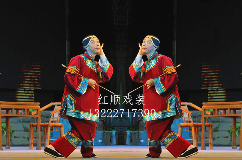 戏剧戏曲京剧秧歌服装用品/皱彩旦服装/媒婆服装彩旦衣 媒婆衣/套