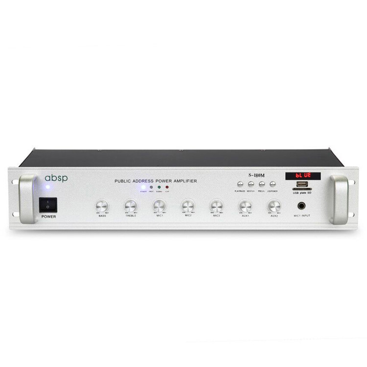 180W合并功放 带蓝牙/USB/SD卡/FM公共广播功放机 定压功放