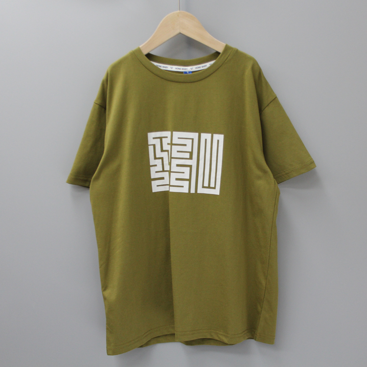 R龙dan家150夏装 品牌童装折扣/大童纯棉短袖T恤休闲8939绿