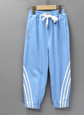G库ka图120/130秋品牌折扣童装/大童休闲针织运动收口长裤39109兰
