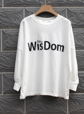 A欧系列110春装 品牌童装折扣/儿童纯棉长袖T恤休闲60799白