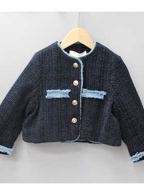 G听mo家110秋冬 童装品牌折扣/儿童开衫夹棉开衫外套85083蓝