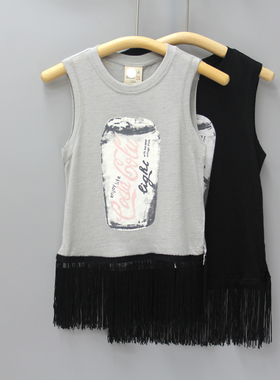 T拉系列100-150夏 品牌童装折扣D女童纯棉短袖T恤裙衣13352二色