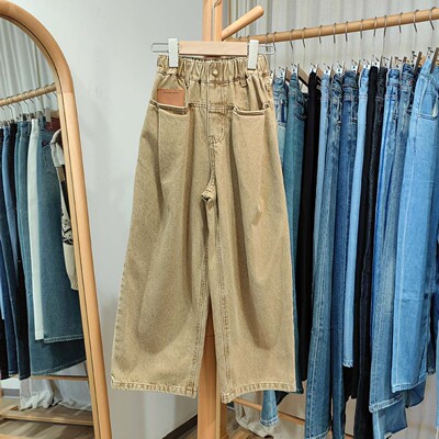 KG-库ka图120/130春秋 品牌折扣童装/儿童休闲牛仔长裤39531棕