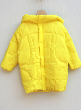 S-ZR系列120-150冬装 品牌折扣童装/儿童羽绒服外套带帽32182金