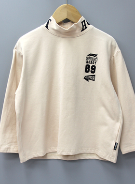 J-HO系列110-130春秋品牌折扣童装/儿童纯棉长袖打底衫23533杏