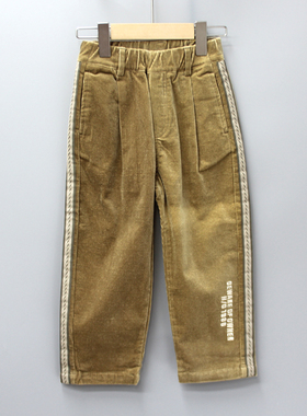 S-HO系列110-150秋装 品牌童装折扣/童宽松中厚款休闲长裤02397驼