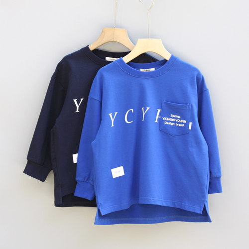 T衣ch家110-160春秋Ⅲ品牌童装折扣/棉儿童长袖休闲卫衣02627二色