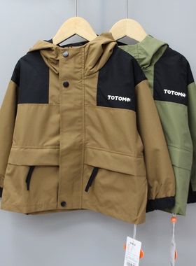 Y淘tao家100春秋品牌童装折扣撤柜童休闲双层冲锋衣外套705二