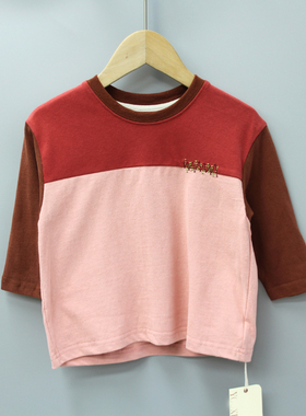 KY-又xi家80-110春秋 品牌童装折扣/童休闲长袖全棉T恤23308二色