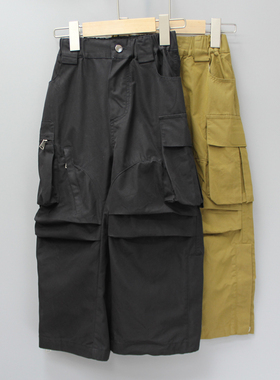 S-WO*BO*家110-150春 品牌折扣童装/大童休闲工装直筒长裤19238二