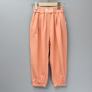 S衣Ch家110-160春秋 品牌童装折扣/大童休闲针织收口长裤16007桔