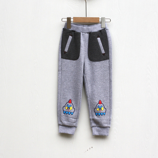 S特系列80-100秋装 品牌童装折扣/儿童休闲中厚运动长裤50250灰