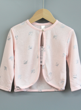 L氧系列100/130春装 品牌童装折扣/儿童薄款开衫防晒外套60729粉