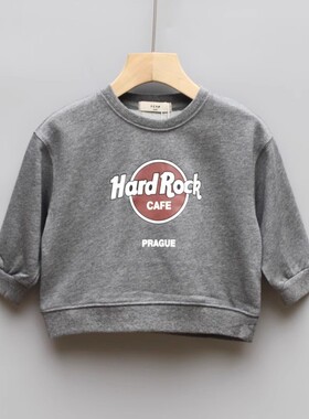 T衣ch家90-110春秋Ⅲ品牌童装折扣/儿休闲长袖纯棉卫衣23892深灰