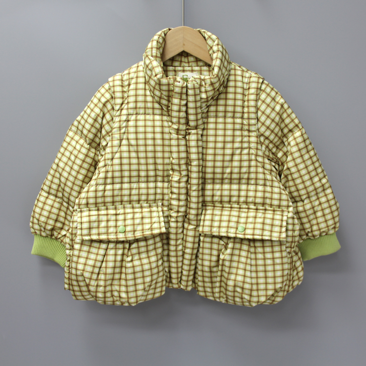 K安系列90冬 品牌童装折扣撤柜/儿童羽绒服中厚外套12064绿