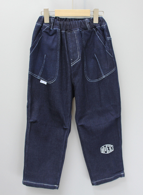 S留zi家160秋冬品牌童装折扣/大童一体绒牛仔厚款长裤25621二