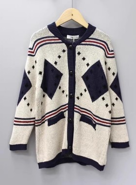 安系列130-150秋冬 童装品牌折扣/儿童中厚休闲开衫毛衣14661青