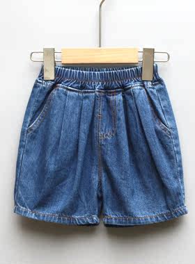 欧系列100夏装 品牌童装折扣/儿童纯棉休闲牛仔短裤34317兰