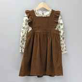 打底 背心裙两件套5332咖 折扣 长袖 KO家110春秋品牌童装