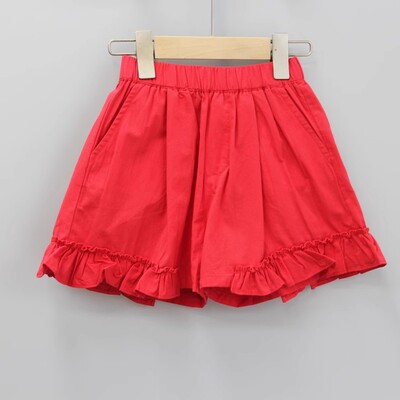 T芭系列100/120夏装Ⅱ品牌童装折扣/儿童棉薄简约型短裤81201红