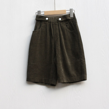 A亿系列120-150秋装 品牌童装折扣/女童灯芯绒柔软靴 裤17019绿