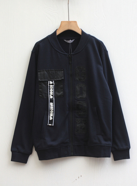 棵系列140春秋装 品牌童装折扣/童纯棉休闲外套夹克81133深兰