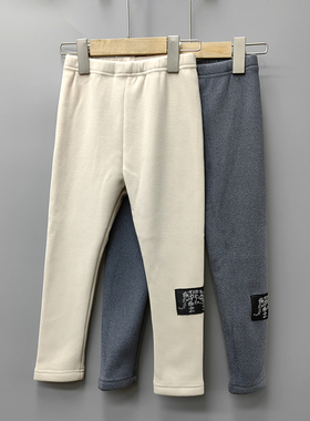 KY吾系列110-150冬品牌折扣童装/大童修身加绒打底长裤06915二色