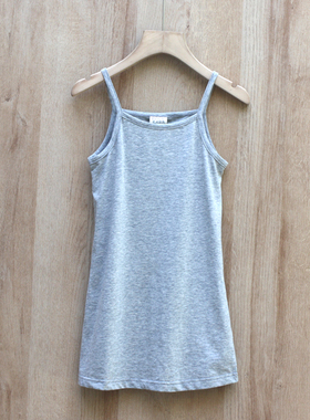 T拉系列110夏装 品牌童装折扣/儿童纯棉休闲吊带背心T恤040105灰