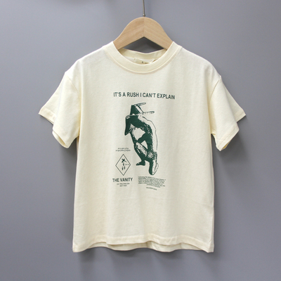 R橘ji家90/100夏装 品牌童装折扣/儿童纯棉短袖休闲T恤90198米