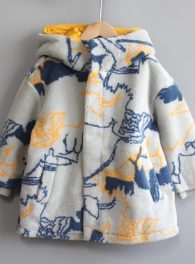 S-Y家110冬装 品牌折扣童装/中大童羽绒服中厚外套46028灰