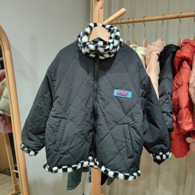 G留zi家130-150冬 品牌童装折扣/童休闲毛毛衣两面穿外套25309黑