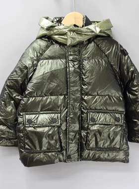 K-安系列160冬  品牌童装折扣撤柜/儿童羽绒服中厚外套12843绿