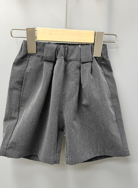 托TL家80/110夏装 品牌童装特价/儿童纯棉柔软休闲短裤77201灰