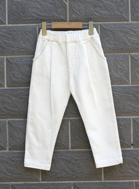 S-HO系列120秋装 品牌童装折扣/儿童休闲梭织长裤02718白