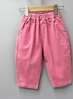 G牛xiao图90/100春 童装品牌折扣/儿童纯棉休闲柔软长裤60158粉