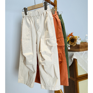 品牌童装 165春装 折扣 儿童薄纯棉工装 21260三 长裤 HO系列110