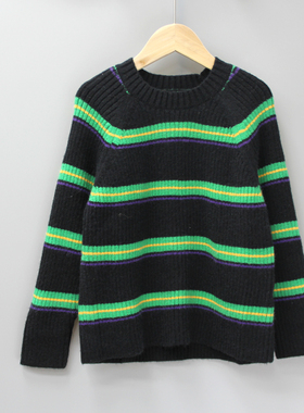 安系列120-150春秋 童装品牌折扣/儿童休闲上衣中厚毛衣20439黑